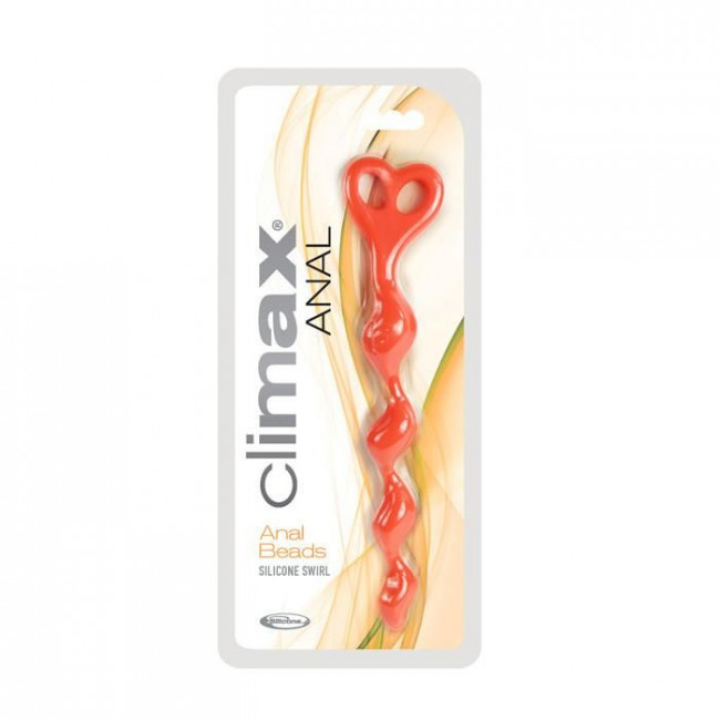Анальная цепочка Climax Anal Silicone Swirl - 27 см., Topco Sales Анальная цепочка Climax Anal Silicone Swirl - 27 см., Topco Sales