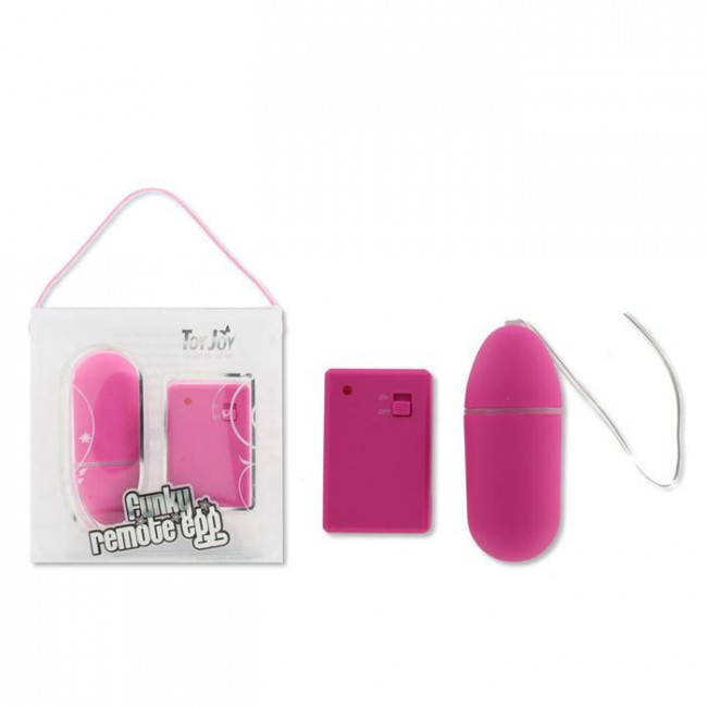Лиловое вибройяцо с дистанционным управлением Funky Remote Egg - 7,5 см., Toy Joy