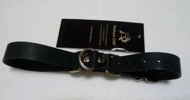 Чёрные ременные наручники с полукольцом, Подиум Чёрные ременные наручники с полукольцом, Подиум