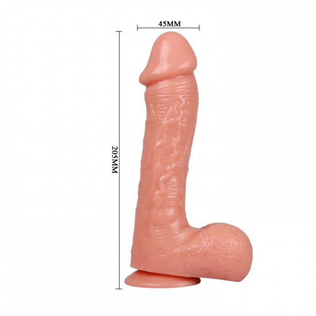Вибратор-реалистик на присоске The Big Penis - 20,5 см., Baile