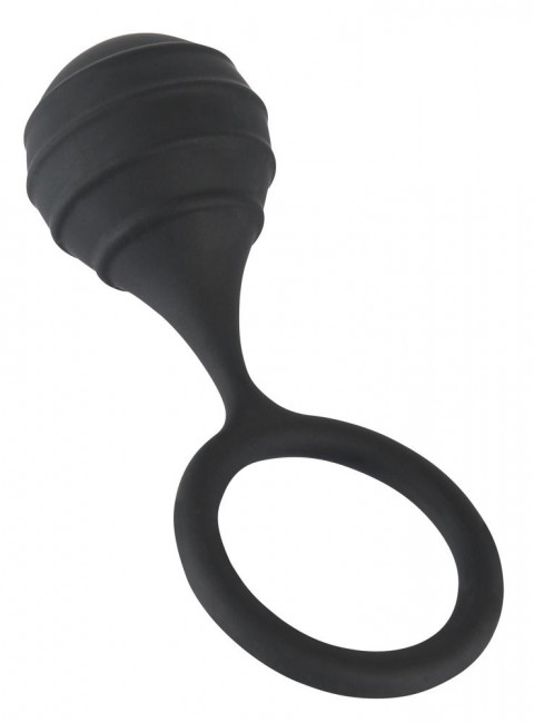 Черное силиконовое кольцо Cock ring & weight с утяжелением, Orion Черное силиконовое кольцо Cock ring & weight с утяжелением, Orion