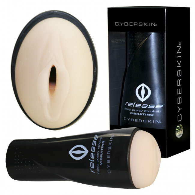 Мастурбатор-вагина в тубусе  Cyberskin Deep Pussy с вибрацией, Topco Sales