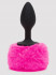 Черная анальная пробка с розовым хвостом Small Bunny Tail Butt Plug Черная анальная пробка с розовым хвостом Small Bunny Tail Butt Plug