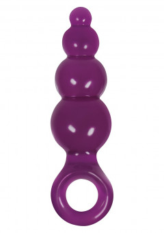 Средняя фиолетовая анальная пробка Jolie Ripples - 12 см., NS Novelties