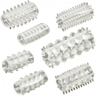 Набор из 7 насадок с различным рельефом 7 Piece Ring Set, Doc Johnson