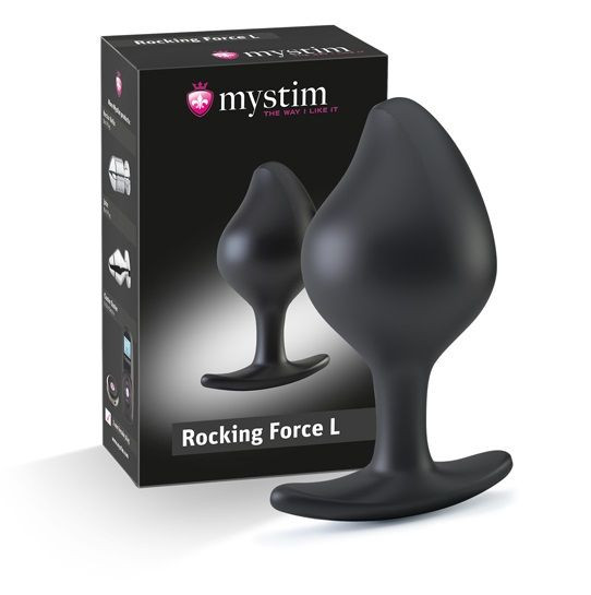 Анальная пробка Rocking Force L для электростимуляции - 10,5 см., MyStim Анальная пробка Rocking Force L для электростимуляции - 10,5 см., MyStim