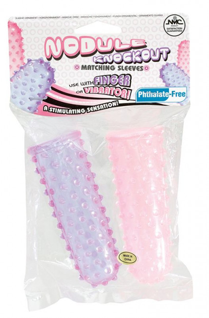 Набор из 2 пупырчатых насадок на пальцы FINGER SLEEVES PURPLE/PINK, NMC