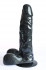 Черный виброфаллос с мошонкой на присоске и выносным пультом - 18 см., Sextoy 2011 Черный виброфаллос с мошонкой на присоске и выносным пультом - 18 см., Sextoy 2011