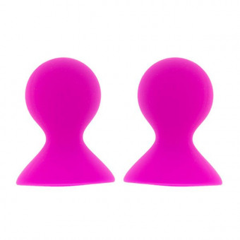 Ярко-розовые помпы для сосков LIT-UP NIPPLE SUCKERS LARGE PINK, Dream Toys