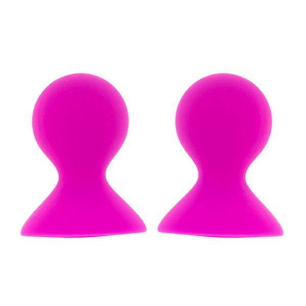 Ярко-розовые помпы для сосков LIT-UP NIPPLE SUCKERS LARGE PINK, Dream Toys