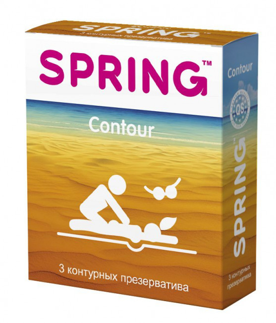 Контурные презервативы SPRING CONTOUR - 3 шт., SPRING Контурные презервативы SPRING CONTOUR - 3 шт., SPRING