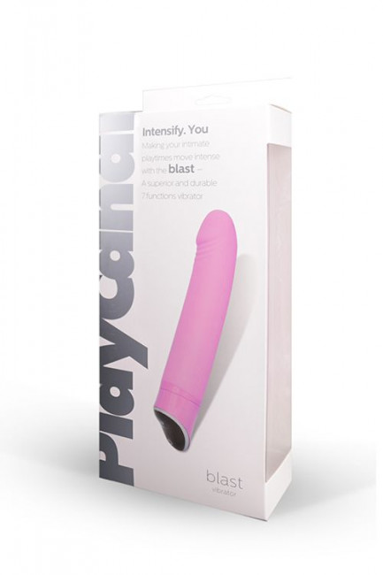 Розовый вибратор PLAY CANDI BLAST PINK - 17 см., Seven Creations
