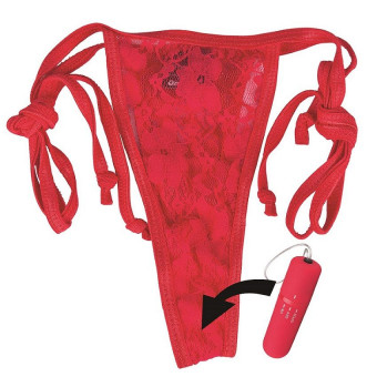 Красные вибротрусики Remote Control Panty Vibe , Screaming O