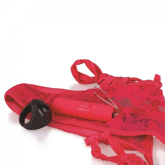 Красные вибротрусики Remote Control Panty Vibe , Screaming O