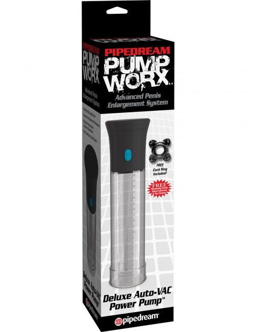 Вакуумная помпа с автоматическим насосом Deluxe Auto-Vac Pump - 20,2 см., Pipedream