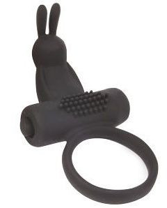 Черное эрекционное виброкольцо Sex Expert, Bior toys