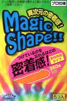 Презервативы Sagami Xtreme Magic Shape с ребристым швом - 5 шт., Sagami