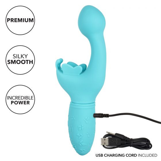 Голубой вибратор-кролик Rechargeable Butterfly Kiss Голубой вибратор-кролик Rechargeable Butterfly Kiss