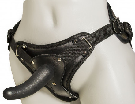 Женский страпон с вагинальной пробкой Woman Strap - 12 см., LOVETOY (А-Полимер)