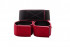 Чёрно-красный двусторонний ошейник с наручниками Reversible Collar and Wrist Cuffs, Shots Media BV