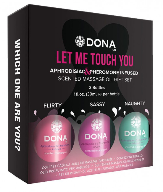 Подарочный набор массажных масел DONA Let me touch you, System JO