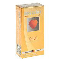 Презервативы Masculan Ultra Gold с золотым напылением и ароматом ванили - 10 шт., Masculan