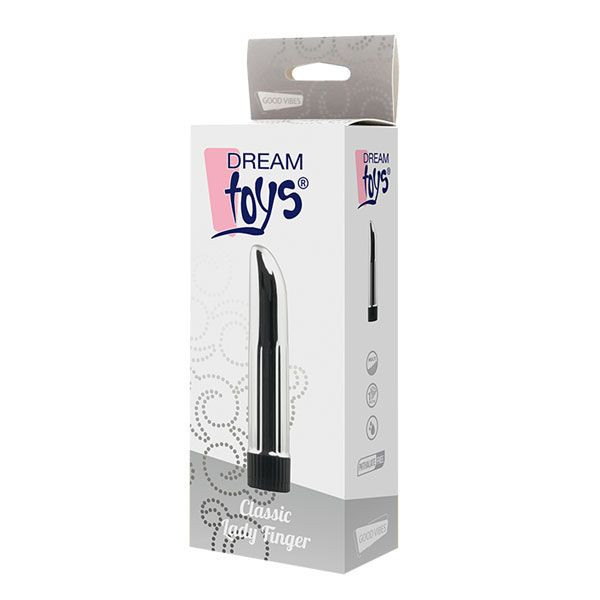 Серебристый многоскоростной вибромассажер Lady Finger - 12 см., Dream Toys