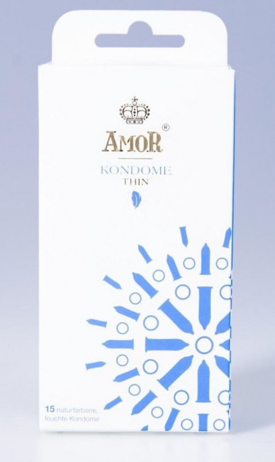 Супертонкие презервативы AMOR Thin - 15 шт. Супертонкие презервативы AMOR Thin - 15 шт.