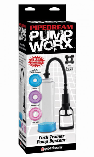 Вакуумная помпа Pump Worx Cock Trainer Pump System с цветными вставками, Pipedream