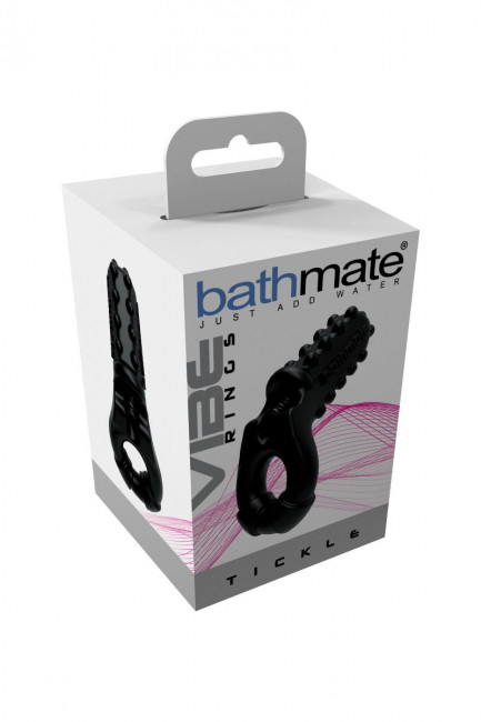 Чёрное эрекционное виброкольцо Tickle, Bathmate Чёрное эрекционное виброкольцо Tickle, Bathmate