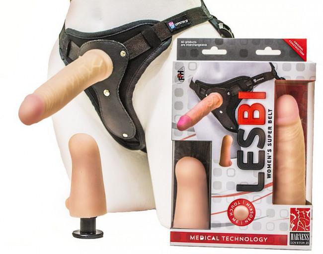 Женский страпон Harness с вагинальной пробкой - 16,5 см., LOVETOY (А-Полимер) Женский страпон Harness с вагинальной пробкой - 16,5 см., LOVETOY (А-Полимер)