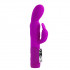 Лиловый вибратор с клиторальной стимуляцией Body Touch - 22,5 см., Baile