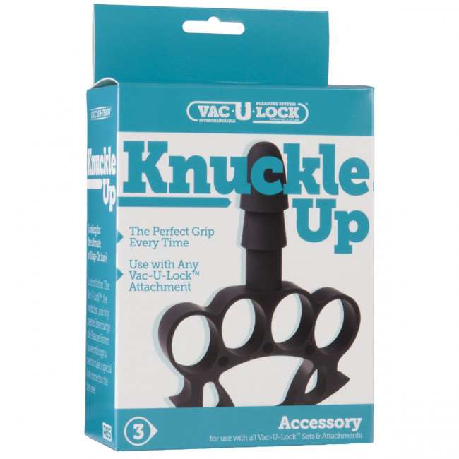 Кастет с штырьком для насадок Vac-U-Lock Knuckle Up, Doc Johnson