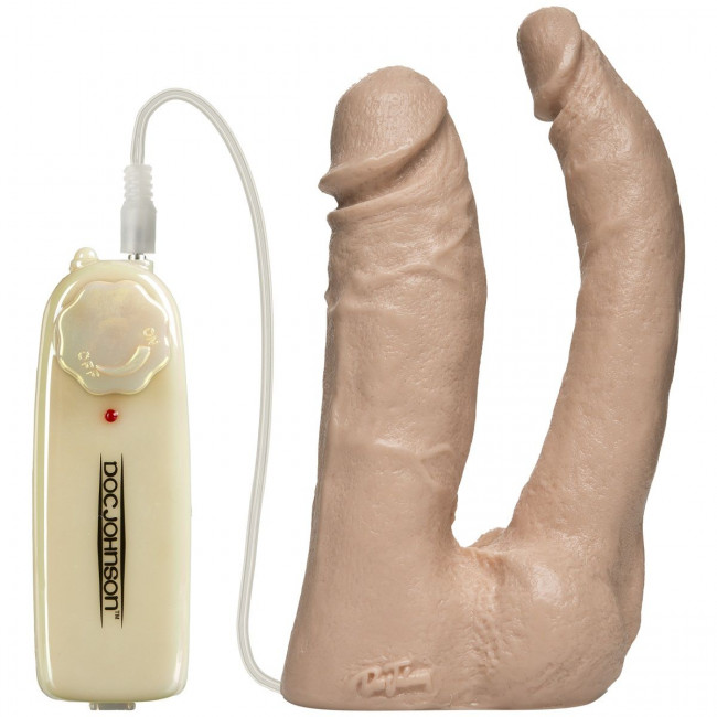 Анально-вагинальная вибронасадка Harness Vibro Double Penetrator - 16,7 см., Doc Johnson Анально-вагинальная вибронасадка Harness Vibro Double Penetrator - 16,7 см., Doc Johnson