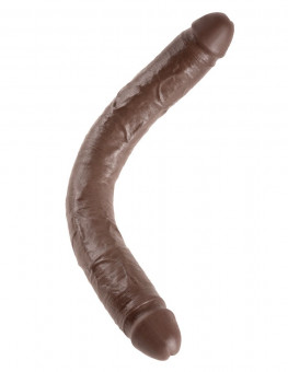 Коричневый двусторонний фаллоимитатор 16" Thick Double Dildo - 40,6 см., Pipedream