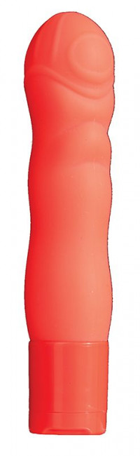 Оранжевый мини-вибромассажёр NEON BLISS VIBRATOR - 9 см., Dream Toys