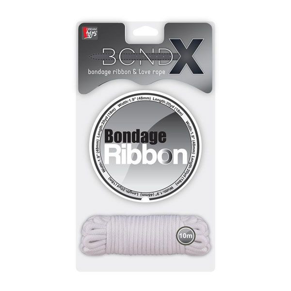 Набор из белой веревки и белого скотча BONDX BONDAGE RIBBON & LOVE ROPE, Dream Toys