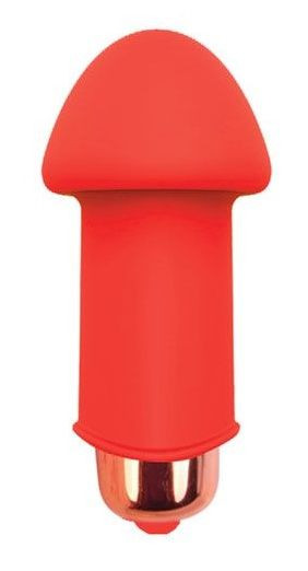 Красный силиконовый вибромассажер Sweet Toys - 5 см., Bior toys