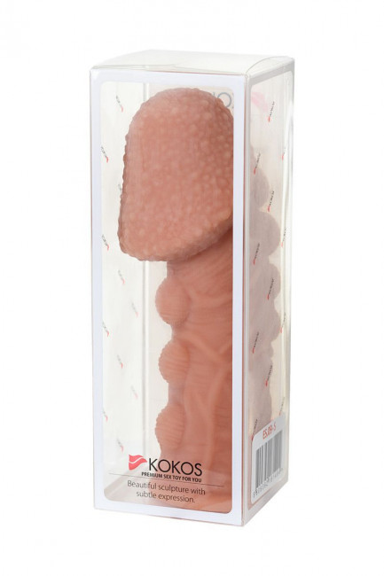 Насадка на фаллос с пузыриками, венками и ребристостью Extreme Sleeve 009 M-size - 14,7 см., KOKOS Насадка на фаллос с пузыриками, венками и ребристостью Extreme Sleeve 009 M-size - 14,7 см., KOKOS