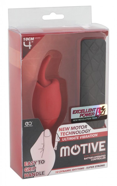 Красное виброяичко с язычком Motive, NMC