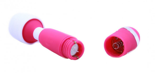 Розовый мини-вибратор с белой головкой на гнущейся шее Rose Wish, Blush Novelties