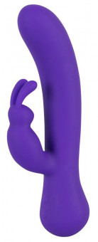Фиолетовый вибратор с клиторальным стимулятором Rechargeable Rabbit - 20,7 см., Orion