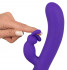 Фиолетовый вибратор с клиторальным стимулятором Rechargeable Rabbit - 20,7 см., Orion
