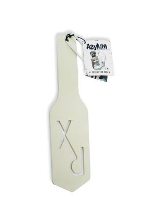 Шлепалка Asylum из белой искусственной кожи - 31 см., Topco Sales