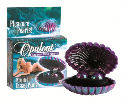 Перламутровые фиолетовые вагинальные шарики Opulent Lacquer Cote Pearls, California Exotic Novelties