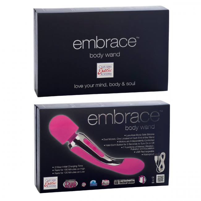 Розовый вибромассажер EMBRACE BODY WAND, California Exotic Novelties