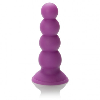 Фиолетовая анальная елочка Futurotic Plush Advanced - 13 см., California Exotic Novelties