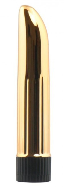 Золотистый многоскоростной вибромассажер Lady Finger - 12 см., Dream Toys