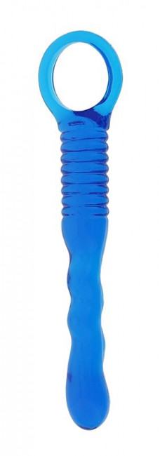 Голубой анальный стимулятор TAPERED ANAL ROD BLUE - 14,5 см., Seven Creations