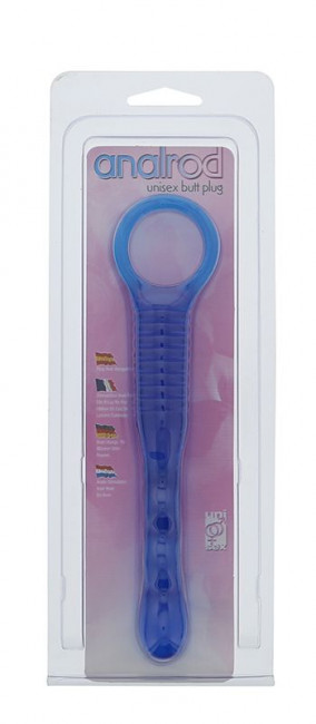 Голубой анальный стимулятор TAPERED ANAL ROD BLUE - 14,5 см., Seven Creations